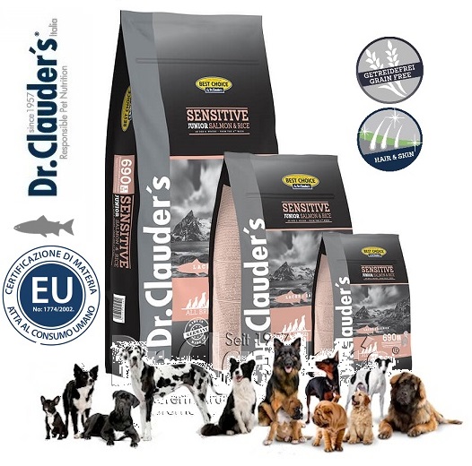 Dr.Clauder's Best Choice Junior Salmone & Riso é l'ideale per cani giovani e in crescita - italia