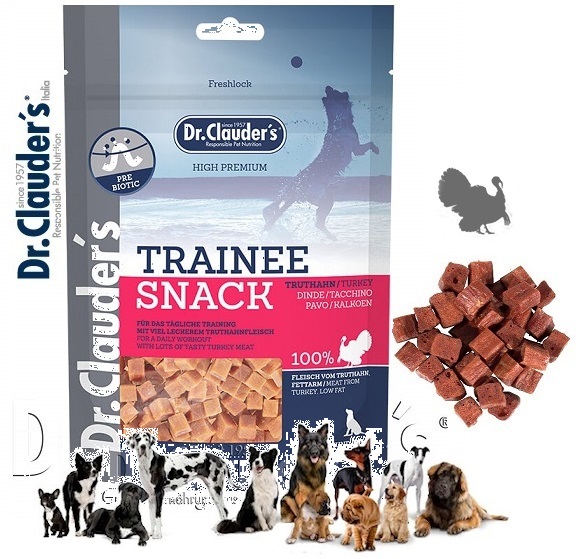 Dr.Clauder's Trainee Snack Tacchino, 100% deliziosa carne di tacchino