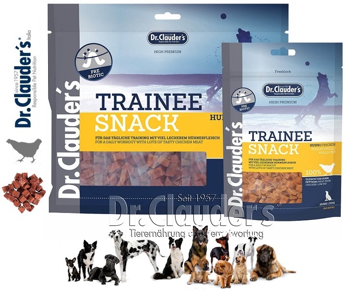 Dr.Clauder's Trainee Snack Pollo cubetti al 100% carne di pollo - CANE